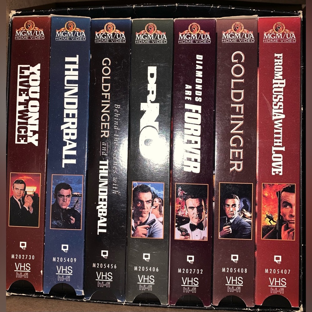 Vintage James Bond 007 VHS Collection – Sean Connery Era